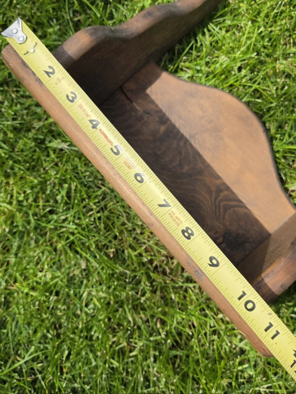 Vintage Kuiper Signed Wood Wall Shelf - Scalloped Cottagecore Floating Display -